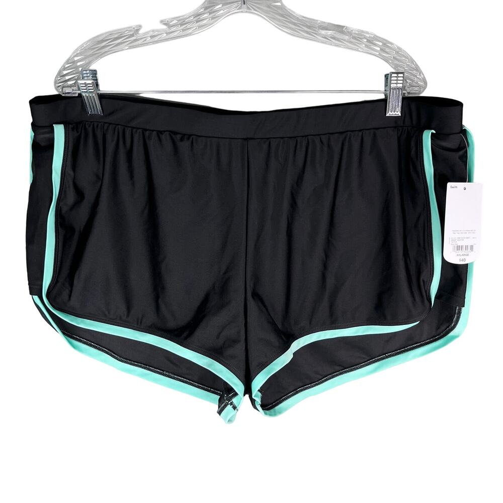 Xersion Womens Swim Shorts XXL Aqua Sea Vibrant Vacation Lined New